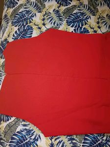 Red A-Line Sleeveless Dress