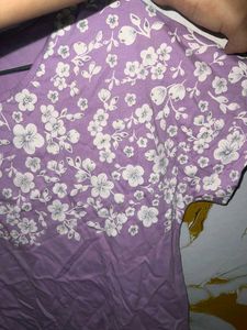 Floral Print Lavender T-Shirt
