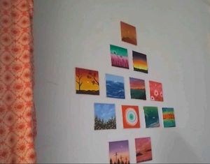 13 Hand-painted Canvas Paintings