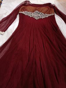 Party Wear Women Long Net Gown Dress