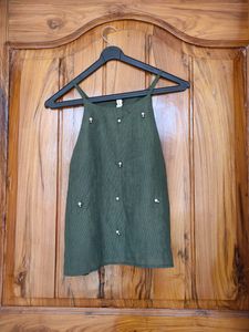 Green Colour Women Crop Top