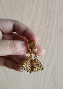 Gold Jhumka Earrings