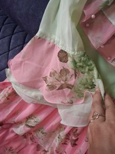 Girls' Floral Chiffon Dress