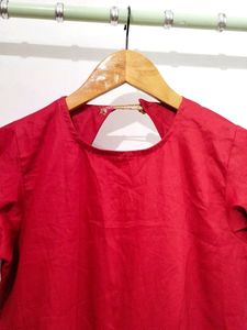 Beautiful Red Colour Frock For Girls