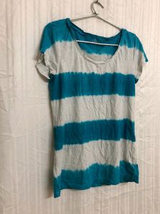 Ann Taylor Blue Short Sleeve T Shirt