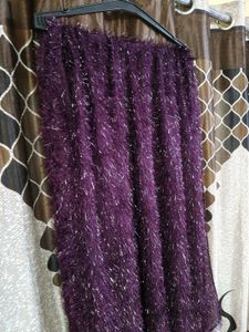 Purple Embellished Dupatta