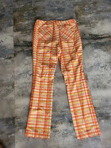Orange Plaid Trousers