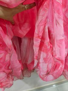 Baby Pink Organza Lehenga