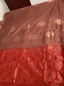 Peach Saree