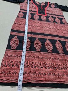 Rust/drak Pink Cotton Kurti