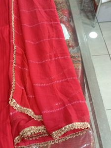Red Embroidered Salwar Kameez Suit