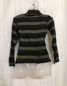 Black High Neck Top