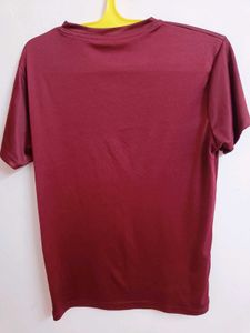 Burgundy Athletic T-Shirt - Men's