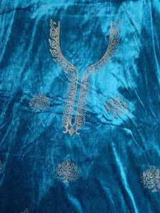 Teal Velvet dress materials