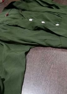 Green Button-Down Top