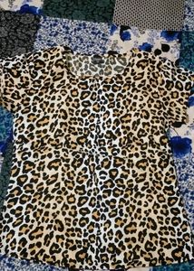 Panther Print Top