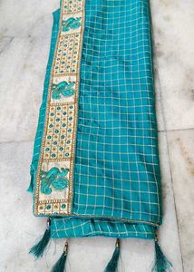 Golden Beats Work Saree