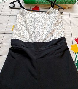 Chic Black &amp; White Jumpsuit
