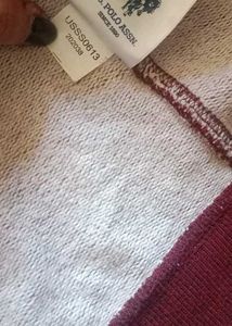 USPA Full Zip Burgundy Sweatshirt