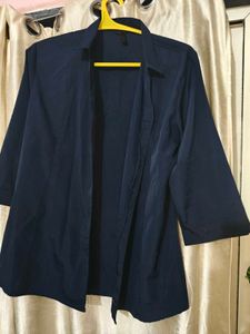 Navy Blue Open Front Shrug
