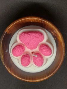 Paw Print Candle