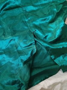Hot Satin Green Silk Party Wear Slim fit Dress