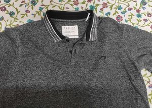 Gray Proline Polo Shirt