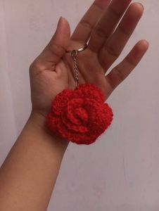 Handmade Rose Keychain