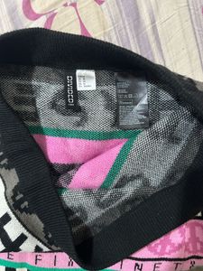 H&amp;M Jacquard Knit Black/Checked Skirt