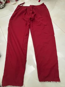 Red Pants with Detail