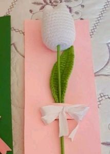 Crochet Multiple Bouquet 💐 With White Tulip 🌷