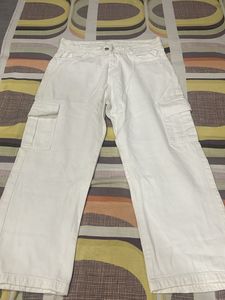 White Cargo Denim