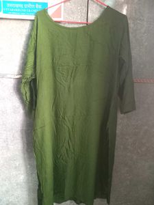 Olive Green Tunic Dress - Size Medium
