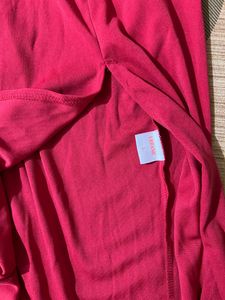 Button Cocktail Red Dress