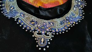 MAGGAM WORK  Black Velvet Blouse