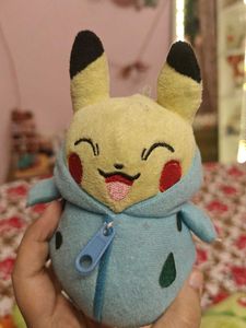 Pikachu Plushie In bulbasaur Costume