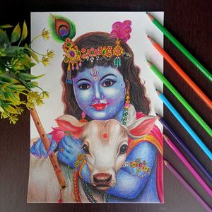Lord Krishna Drawing