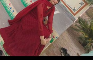 Red Embroidered Kurta Set