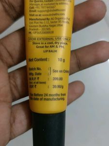 Dr.sheths kesar and kojic acid lip balm