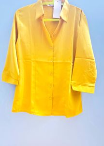 Yellow Button-Down Top