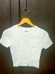 H&amp;M RIB-KNIT TOP
