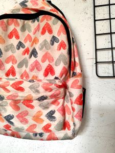 Heart Printed Bagpack