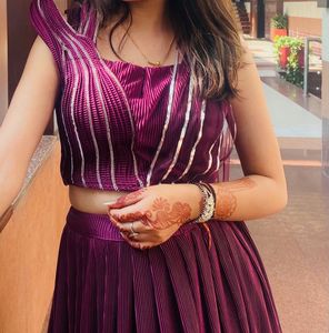 Elegant Purple Lehenga Choli Set