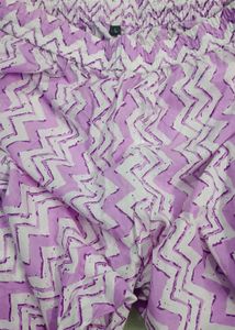 Lavender Printed Ethnic Gown