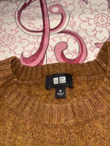 Uniqlo Brown Wool Blend Sweater