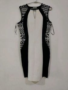 Black and White Patterned Dress