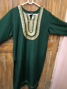 1-TimeUsed New Elegant Green Kurta Without Tag