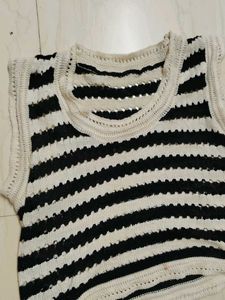 Striped Knit Top &amp; Cardigan Set