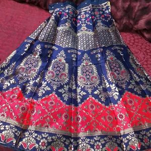 LATEST FANCY SELF DESIGN LAHENGA CHOLI with Blouse