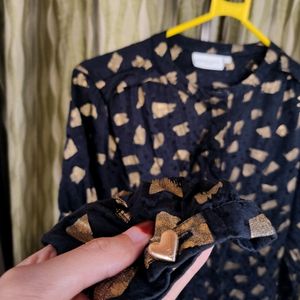 Beautiful Fabienne Chapot Black n Gold Blouse 🖤✨
